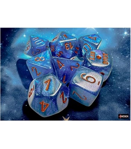 DICE Amazon.com: Alpestris Lustrous Dice with Orange Numbers 7+1 Dice